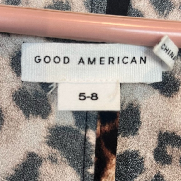 Good American Animal Leopard Print Kimono Robe Sz 16-28 Tie Sash - Picture 6 of 16